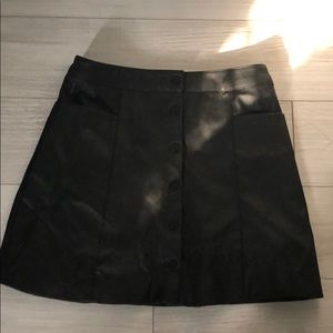 Faux leather skirt